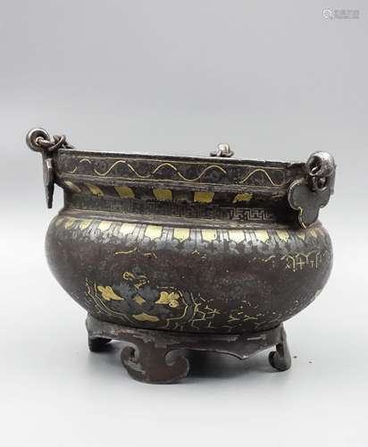 Chinese Gilt Iron Censer