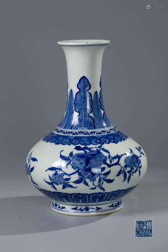 Chinese Blue And White Porcelain Flower Vase