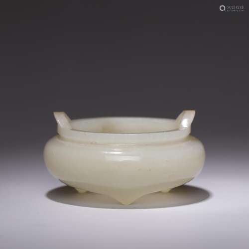 CHINESE WHITE JADE CARVED CENSER