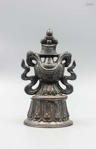 Chinese Qing Dynasty Silver Bottle