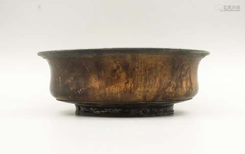 Chinese Silver On Yingmu Wood Bowl