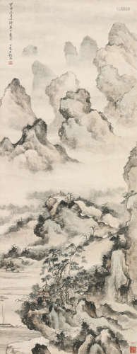 王心竟 （1909-1954） 山水 设色纸本 立轴