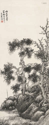 陆小曼 （1903-1965） 山水 设色绢本 立轴