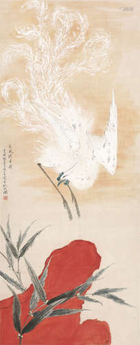 张善孖 (1882-1940) 奔马 设色绢本 立轴