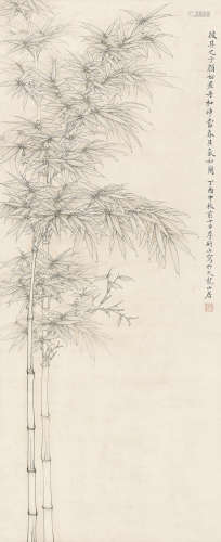 缪嘉蕙 （1875-1908） 蝴蝶 设色绢本 立轴