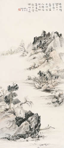 顾坤伯 （1905-1970） 山水 设色纸本 立轴
