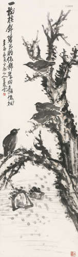 王震 (1866-1938) 花鸟 设色纸本 立轴