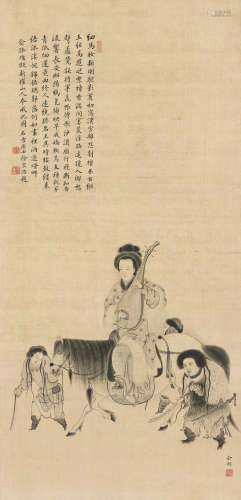 张善孖 (1882-1940) 凤凰 设色绢本 立轴