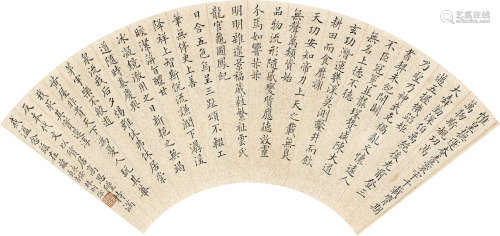 林则徐 （1785-1850） 书法 水墨纸本 扇面