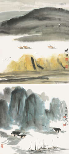 林曦明 （b.1926） 山水 设色纸本 立轴