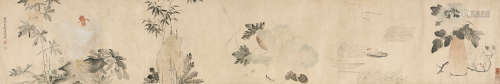 王礼 （1813-1879） 花卉 设色绢本 镜心