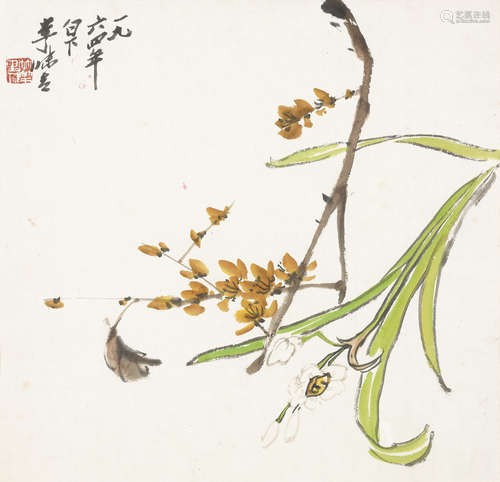 李味青 花卉 镜框