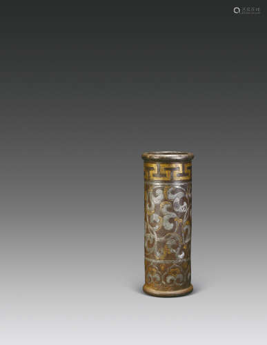 14世纪 香筒 铁鋑金银