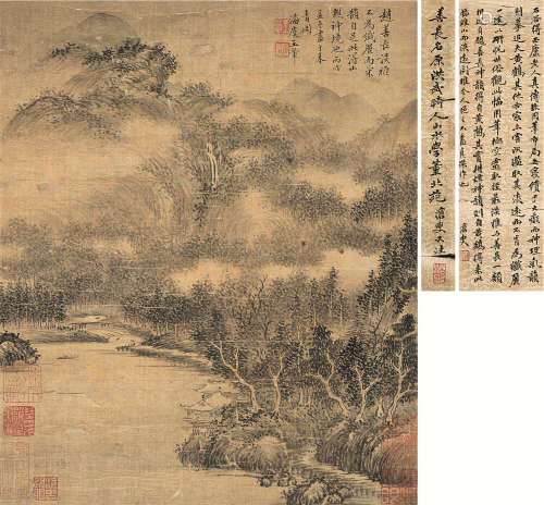 王翚（款） 1706年作 山水 立轴 设色绢本