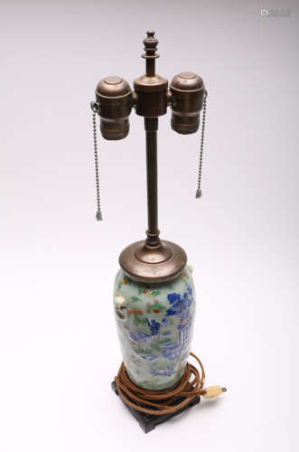 A Chinese Porcelain Lamp