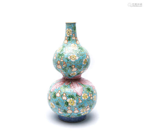 A Chinese Double Round Cloisonn Vase