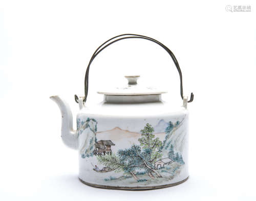 A Chinese Famille Rose Porcelain Tea Pot