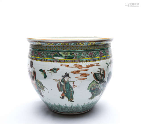 A Chinese Famille Rose Porcelain Fish Bowl