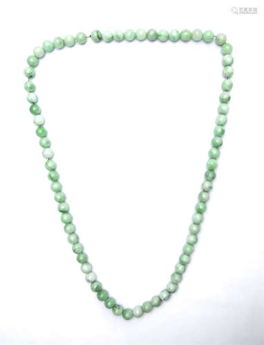 A Chinese Jade Prayer Beads