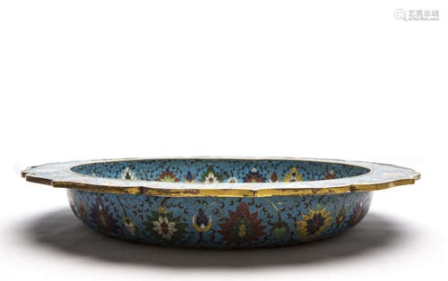 A Chinese Cloisonne Plate