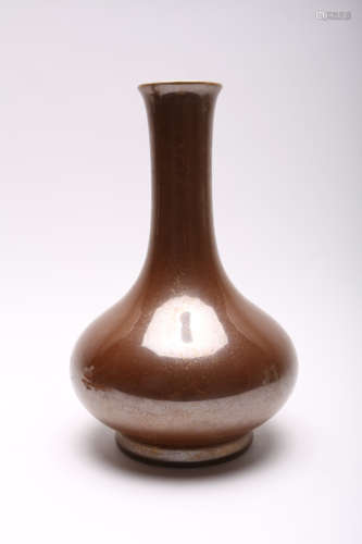 A Chinese Cafe-Au-Lait Glazed Porcelain Vase