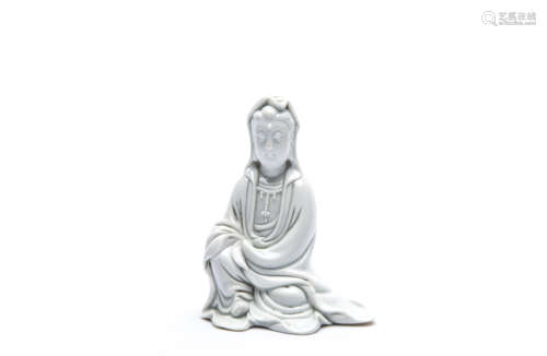 A Chinese Carved Porcelain Guanyin