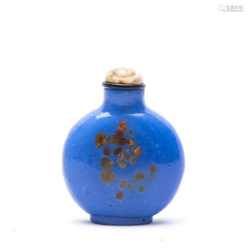 A Chinese Blue Glass Snuff Bottle