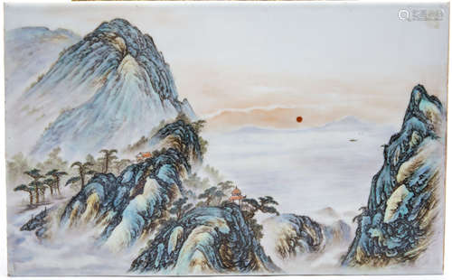 A Chinese Porcelain Plaque