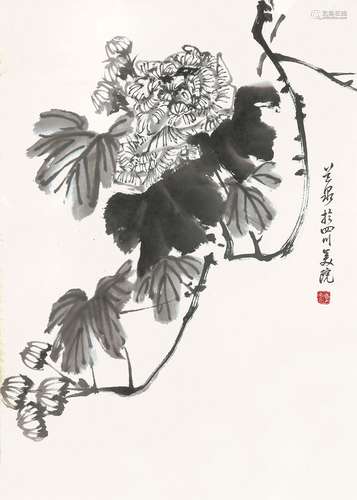 钟道泉 花卉 镜心