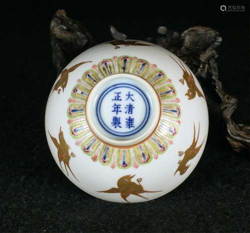 CHINESE FAMILLE ROSE PORCELAIN BOWL