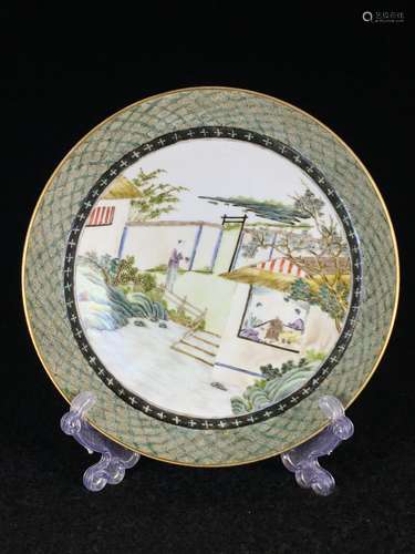 CHINESE FAMILLE ROSE PORCELAIN DISH