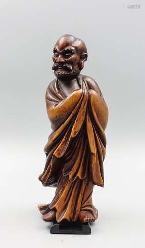 CHINESE QING DYNASTY HUANGYANG WOOD LOHAN