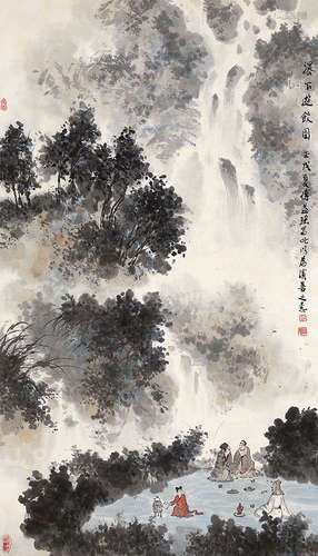 傅益瑶 山水 立轴 纸本