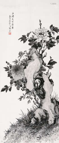张纯初 癸亥（1983年）作 水墨花卉 立轴 水墨纸本