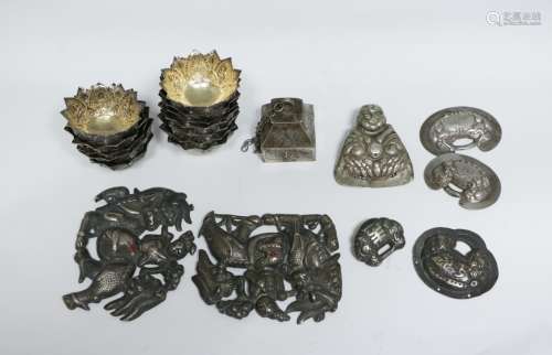 A Group of Chinese Sterling Silver Collections