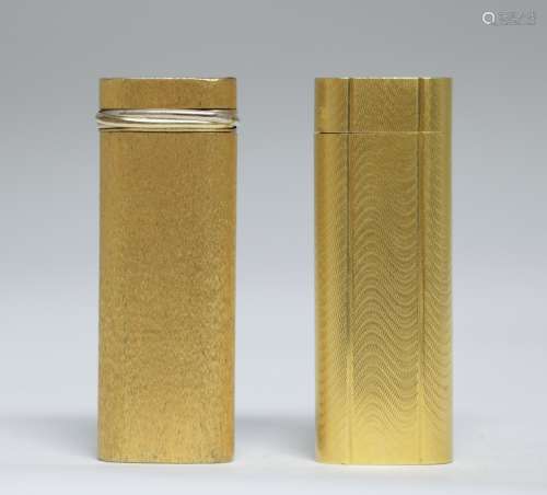 2 Pieces of Stainless Steel w/ Gold Plated Lighter