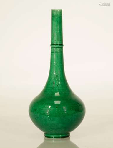 Chinese Green Glazed Porcelain Vase