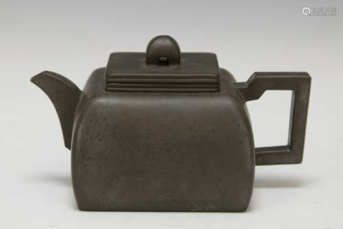 Chinese Yixing Zisha Teapot, Marked 