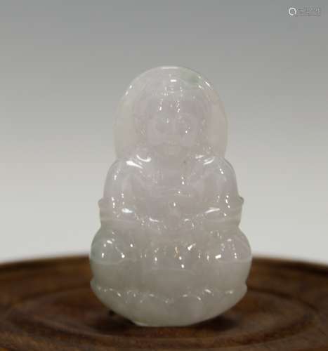 Chinese Jadeite Guanyin Pendant