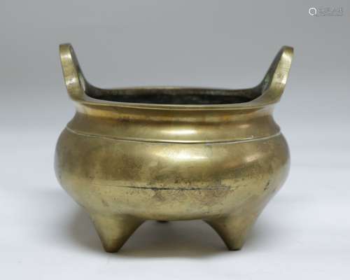 Chinese Gilt Bronze Censer