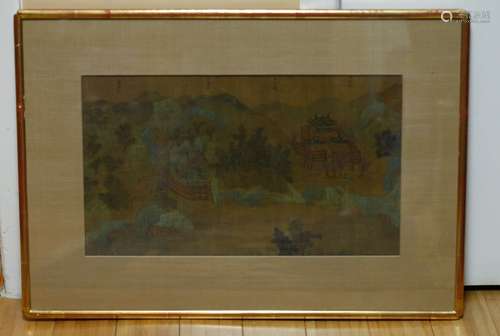 Chinese Ink/Color Painting w/ Frame