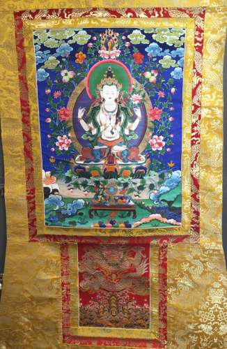Chinese Thangka w/ Cover