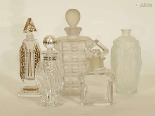 \\5 of French 19th C. Perfume Bottles