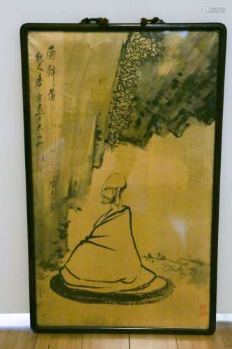 Chinese Painting on Board w/ Frame