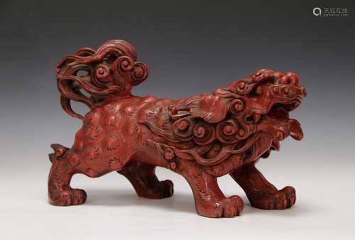 Chinese Lacquer Foo Dogs - 19th C.