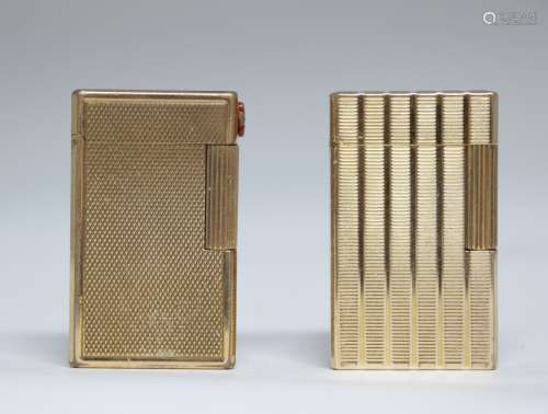 2 Pieces of S.T. Dupont Gold Plated Lighters