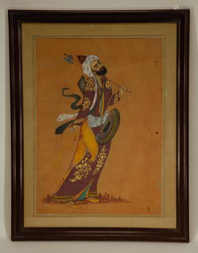 Persian Watercolor Painting Dervish by Jabarian