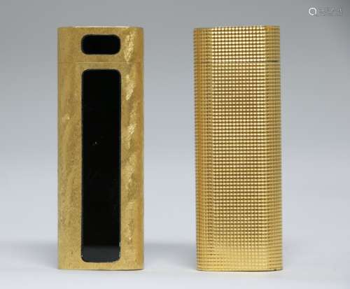 2 Pieces of Stainless Steel w/ Gold Plated Lighter