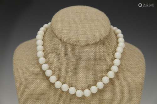 White Coral Beads Necklace