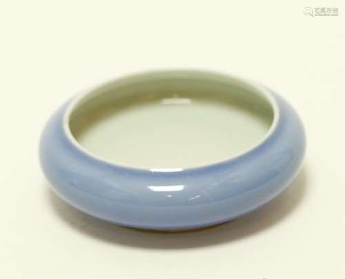 Chinese Blue Glazed Porcelain Washer, Mark